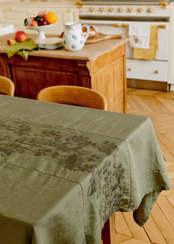 Sezane Bestickte Tischdecke< Geschirr | Textilien