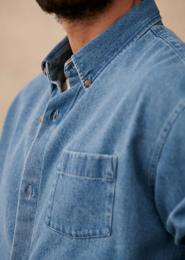 Sezane Hemd Valerio< Denim | Baumwolljacken