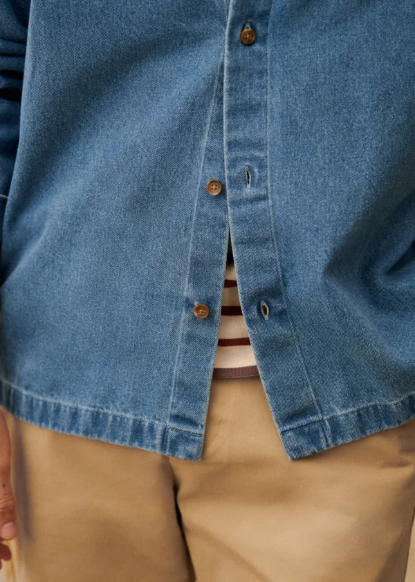 Sezane Hemd Valerio< Denim | Baumwolljacken