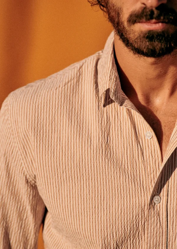 Sezane Hemdbluse Charlie Aus Seersucker< Gestreifte hemden | Seersucker-Hemden