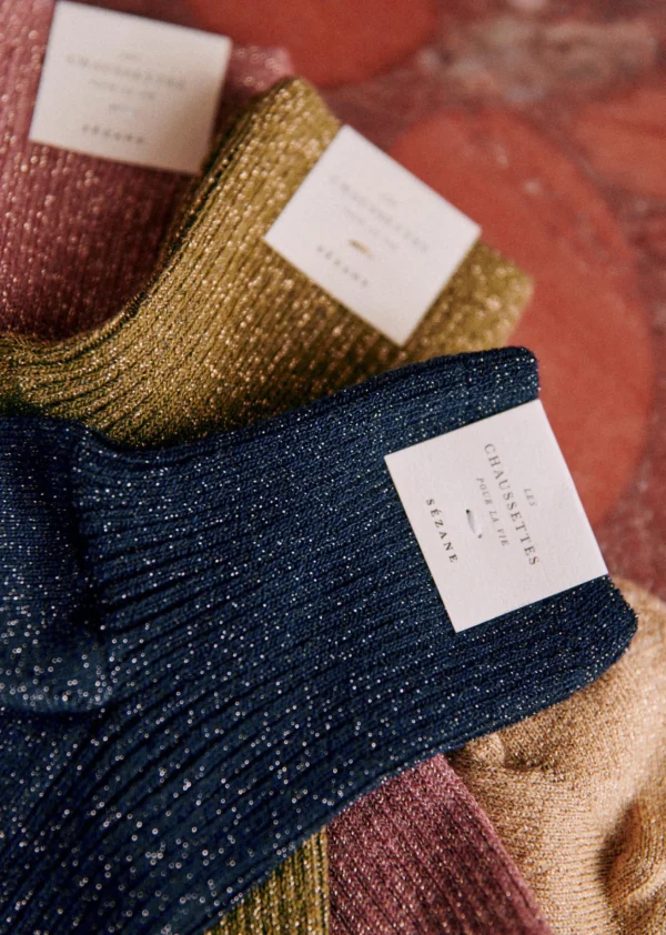 Sezane Lurex Socken< Strümpfe | Lifestyle