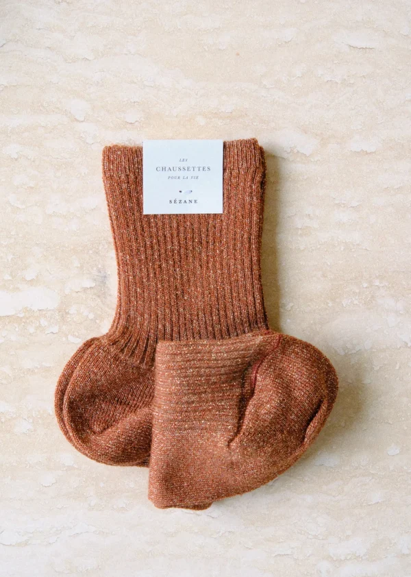 Sezane Lurex Socken< Strümpfe | Lifestyle