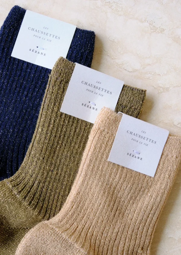 Sezane Lurex Socken< Strümpfe | Lifestyle