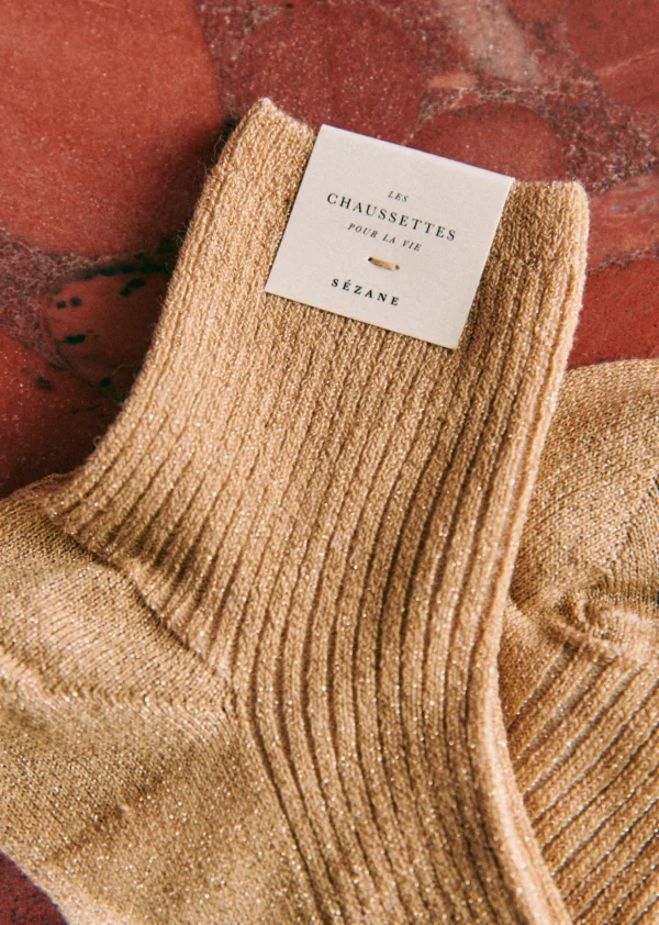 Sezane Lurex Socken< Strümpfe | Lifestyle
