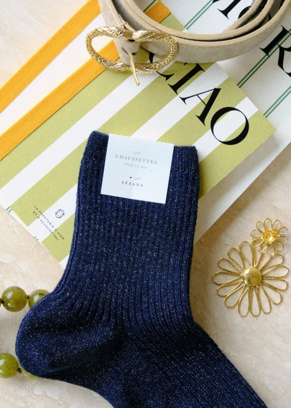 Sezane Lurex Socken< Strümpfe | Lifestyle
