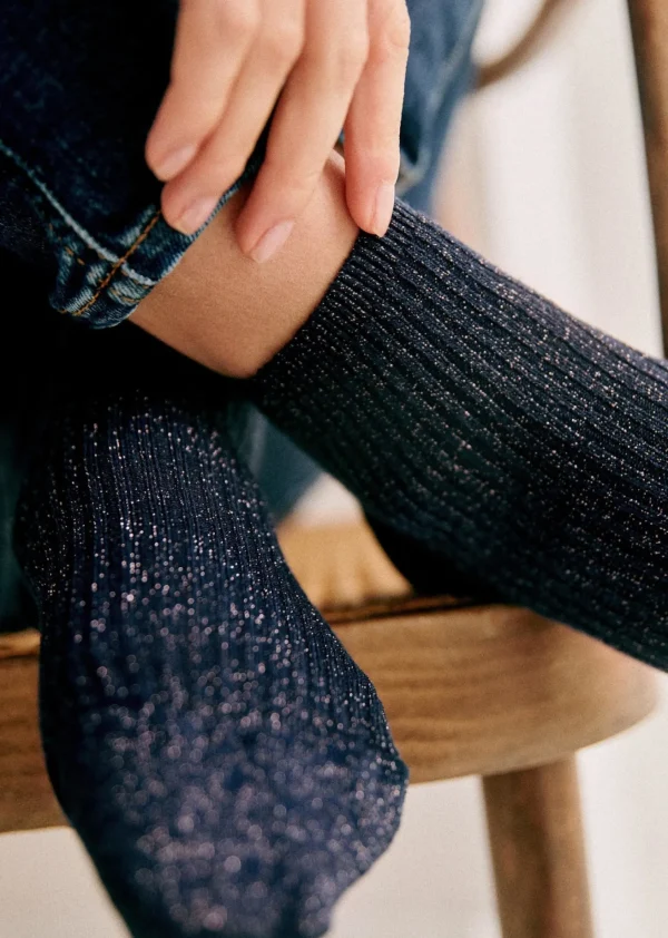 Sezane Lurex Socken< Strümpfe | Lifestyle